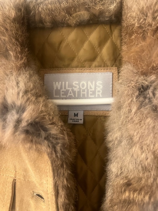 Wilsons Leather Suede Shearling Jacket - Brown - Picture 2 of 5